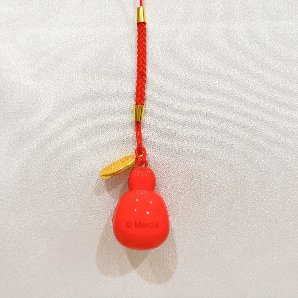 NWOT kawaii daruma Miffy mascot lucky charm keychain in red - Picture 3 of 5